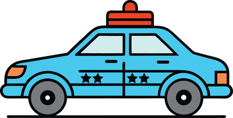 American police SUV interceptor vector illustration for city security and patrol