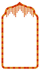 Marigold flowers festive frame mobile design element