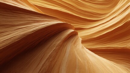 Swirling sandstone formations at Antelope Canyon during the midday sun create striking patterns and colors in the rock