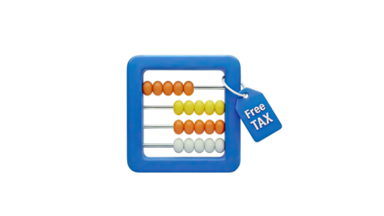 Abacus with Free Tax Tag - Financial Concept