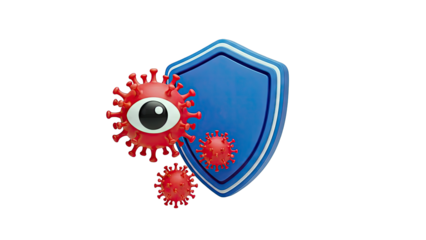 Coronavirus Eye Watching Shield - Protection Concept