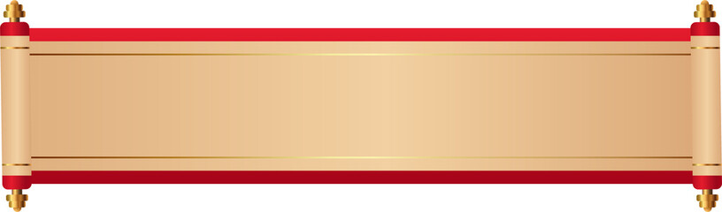 Gold Chinese Scroll Banner