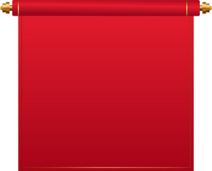 Red Chinese Scroll Banner