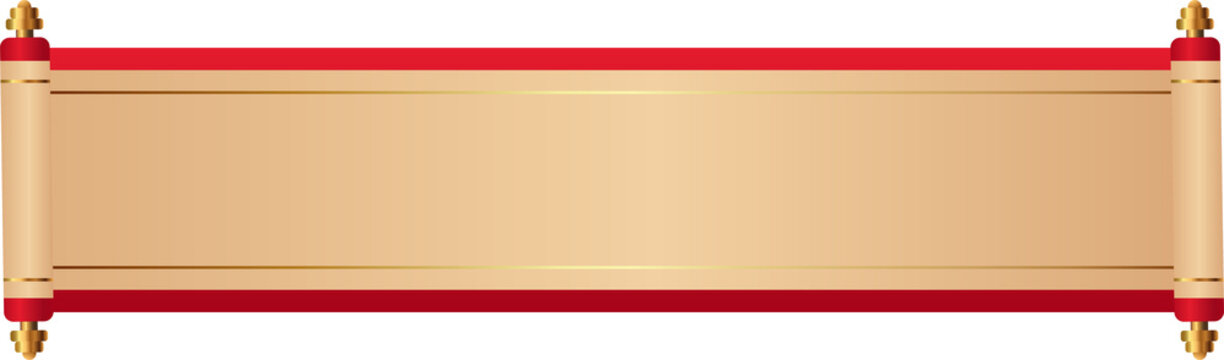 Gold Chinese Scroll Banner