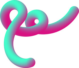 abstract wavy fluid gradient element in red green