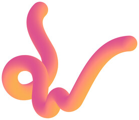 abstract wavy fluid gradient element in yellow