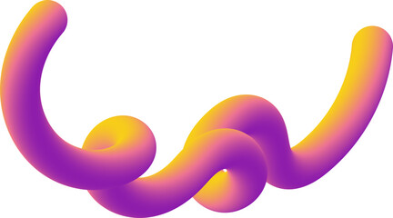 abstract wavy fluid gradient element in yellow purple