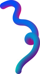 abstract wavy fluid gradient element in blue purple