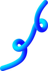 abstract wavy fluid gradient element in blue