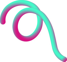 abstract wavy fluid gradient element in red green tosca