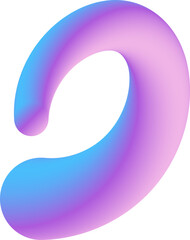 abstract wavy fluid gradient element in purple