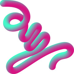 abstract wavy fluid gradient element in red green