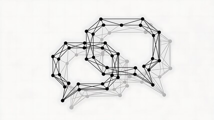 Abstract Polygonal Chat Bubbles - Digital Communication & Social Networking
