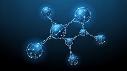 Abstract Polygonal Molecule Structure - Science & Technology Background