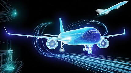 Advanced Holographic Aircraft Display - Future of Aviation Technology