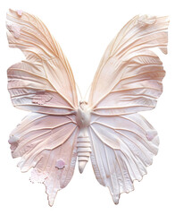 A butterfly cutout stands alone on a transparent background. This design can be used for various crafts, decorations, or digital projects