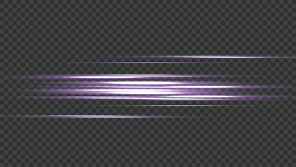 Horizontal purple and white light trails effect for speed and futuristic designs © MD NUR MIA