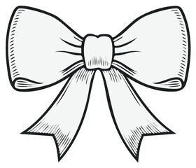 Elegant vector illustration of a decorative ribbon bow