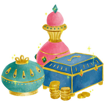 Reyes magos cofres money box with coins