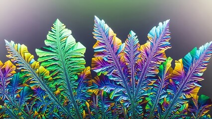 Microscopic Crystal Structures with Vibrant Iridescent Colors science abstract
