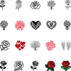 Rose eps budle, Flower eps budle, Rose Flower eps budle, Red Rose eps budle, Rose clipart eps budle, Flower Vectors, popular, Cut Files, Cricut, Silhouette
Bouquet eps budle bundle | flowers eps budle