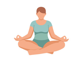 Person Meditating in Lotus Position Serene Mindfulness Practice