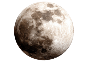 Full moon shines brightly in the night sky during a clear evening