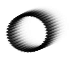 Abstract Black Motion Blur Circle Graphic on Grey Background