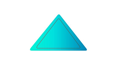 Minimalist Turquoise Gradient Triangle Icon with Rounded Corners