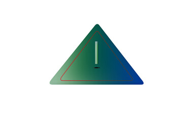 Teal and Blue Gradient Warning Triangle with Exclamation Point Icon