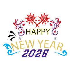 Obraz premium Happy New Year 2026 SVG, SVG Design Happy new year