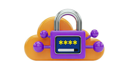 Cloud Security Lock with Password Input