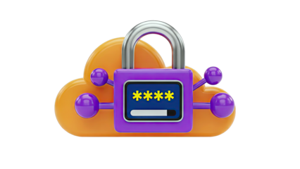 Cloud Security Lock with Password Input