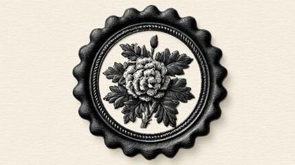 Food safety certification stamp or seal icon for packaging or label design