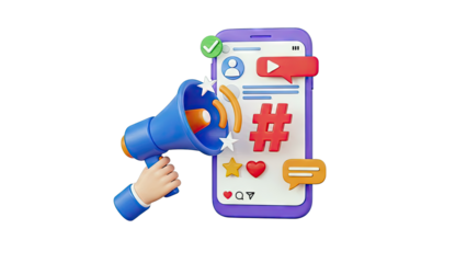 Social Media Marketing: Megaphone Promoting Mobile Phone Content