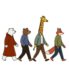 Animals walking 