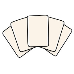Cards illustration blank 