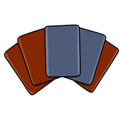 Cards red and blue illustration 