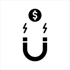 withdrawal of money Icon. Symbol isolated white background. vector illustration. color editable.