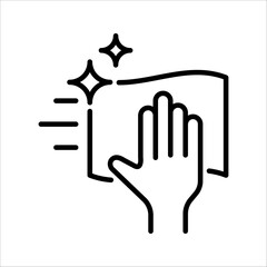 Cleaning cloth Icon. Symbol isolated white background. vector illustration. color editable.