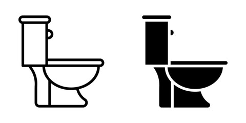 Toilet Icon set. Symbol isolated white background. vector illustration. color editable.
