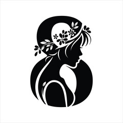 international working women's day Silhouette icon