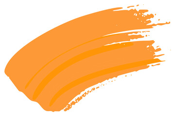 Vibrant Orange Paint Brush Stroke Design Element