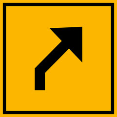 Road Arrow Flat Style Vector Icon Traffic Direction Symbol and Navigation Outline Graphic Group Featuring Turn, Curve and Wayfinding Arrow Signs
