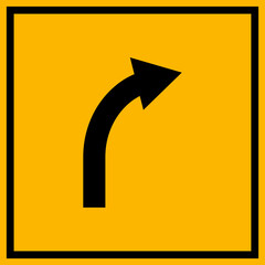 Road Arrow Flat Style Vector Icon Traffic Direction Symbol and Navigation Outline Graphic Group Featuring Turn, Curve and Wayfinding Arrow Signs