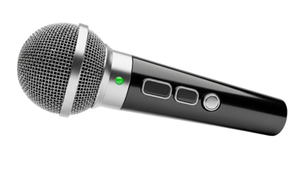 Modern Microphone Isolated on White Background