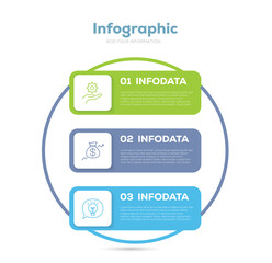 Infographic design business template with icons and 3 options or steps. Business data visualization. timeline infographic icons design. Vector illustration.