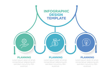 Business infographic template. 3 Step timeline journey. Process diagram, Can be used for workflow layout, diagram, annual report, web Infographic vector illustration.
