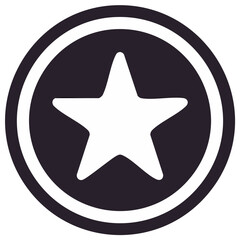 Obraz premium Star Shape Within Circle Icon Symbol Design Element