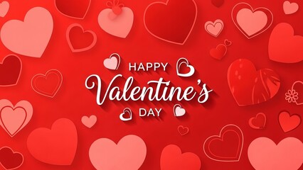 Happy valentine's day with hearts